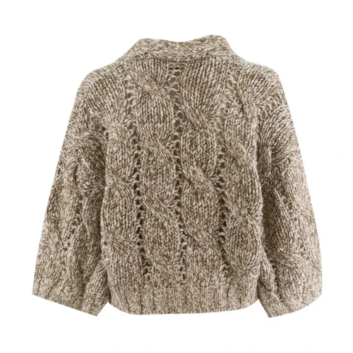 Dazzling Cable Knit Cardigan - Brunello Cucinelli - Modalova