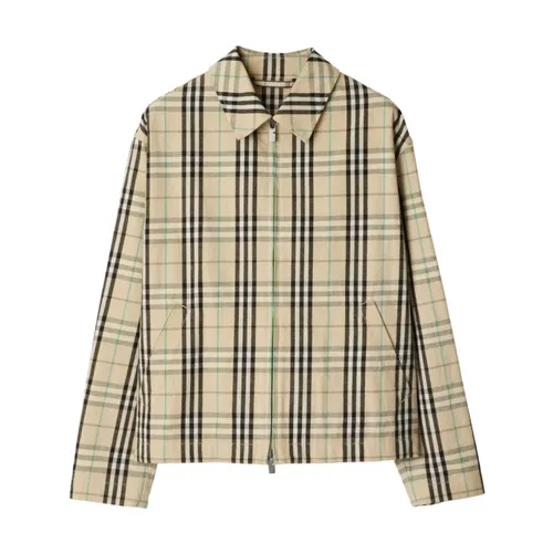 Vintage Check Cotton Twill Jacket - Burberry - Modalova
