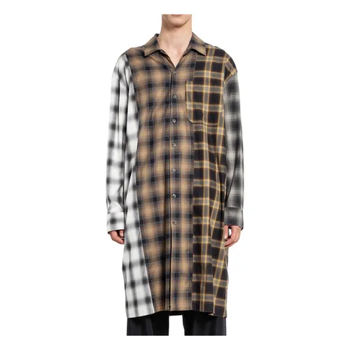 Checkered Long Tunic Shirt - Song for the Mute - Modalova