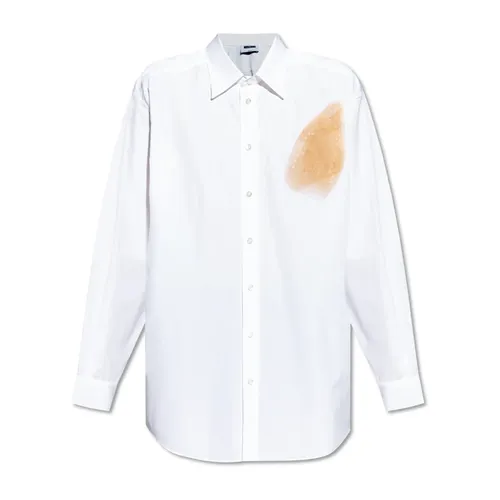 Camisa Archive de Popelina de Algodón - Moschino - Modalova