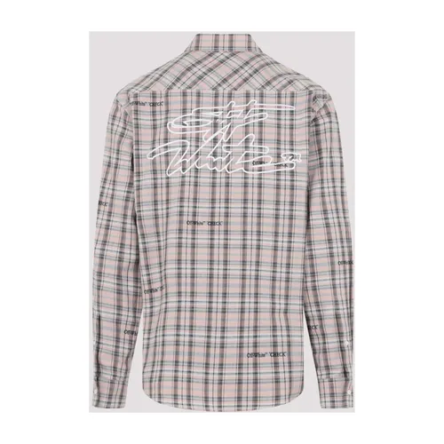Flannel Shirt - Off White - Modalova
