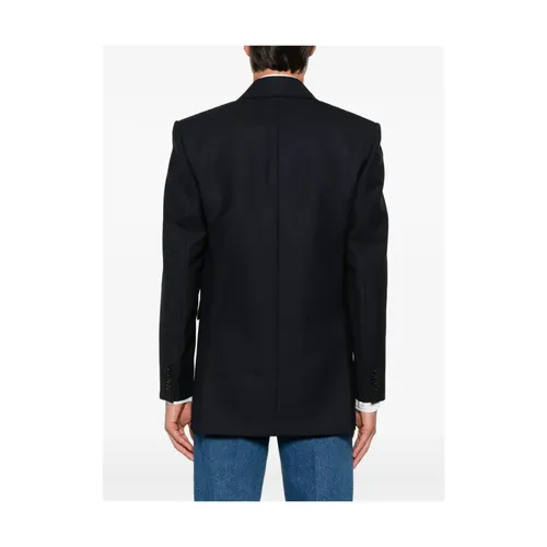 Wool Double-breasted Jacket - Saint Laurent - Modalova