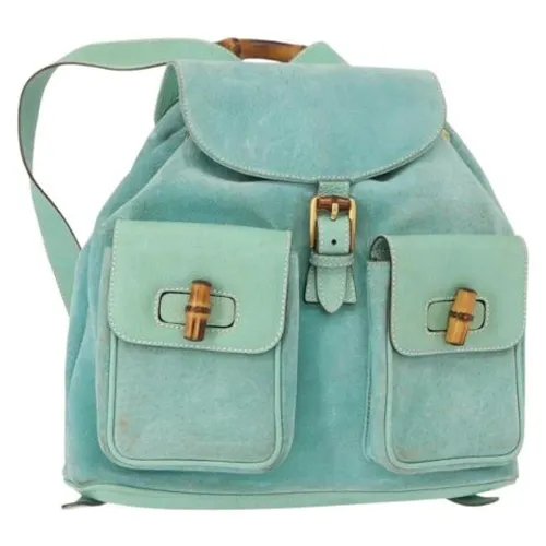 Pre-owned Suede Backpack - Gucci Vintage - Modalova