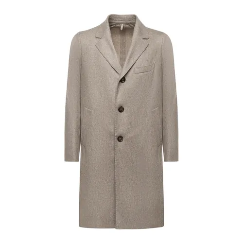 Single-Breasted Wool Blend Coat - Santaniello - Modalova