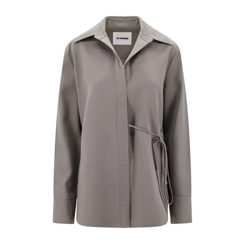 Waist-String Wool Shirt - Jil Sander - Modalova