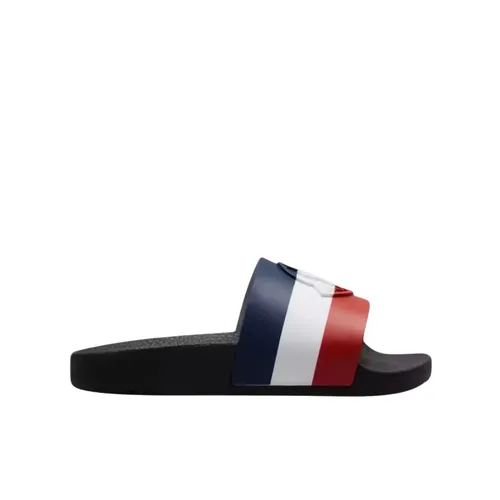 Black Tricolor Logo Slides - Moncler - Modalova