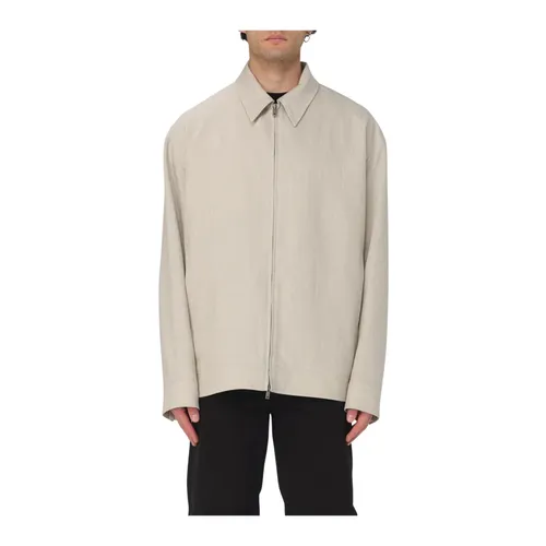 Linen ZipUp Collared Jacket - Golden Goose - Modalova