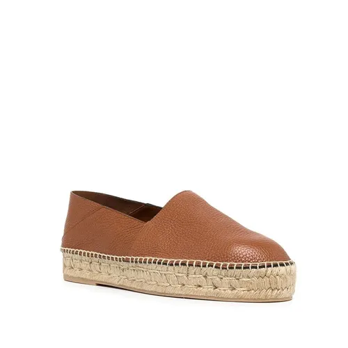 Logo-Plaque Leather Espadrilles - Valentino Garavani - Modalova