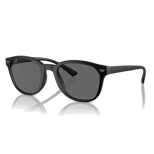 Modern Matte Black Sunglasses Phantos Style - Emporio Armani - Modalova