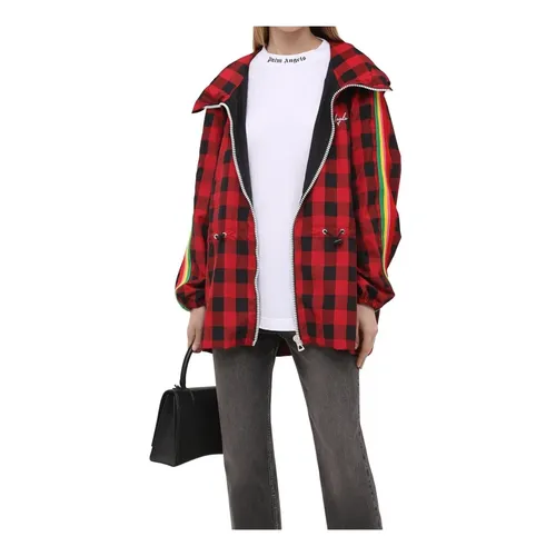 Red Windbreaker Jacket Stylish Comfortable - Palm Angels - Modalova