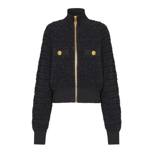 Tweed bomber jacket - Balmain - Modalova