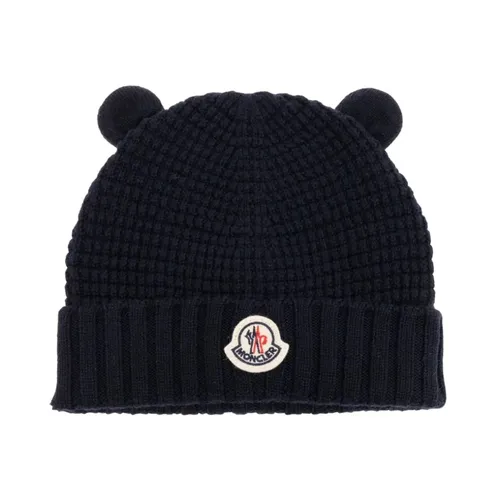 Blue Wool Kids Sweater - Moncler - Modalova