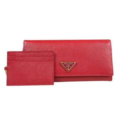 Pre-owned Leather Wallet - Prada Vintage - Modalova