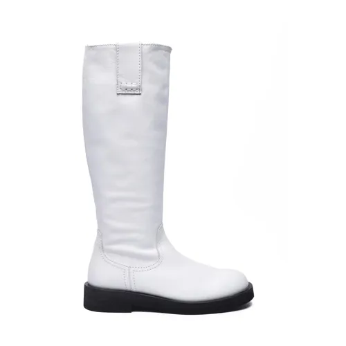 Leather Boot with Rubber Sole - Guglielmo Rotta - Modalova