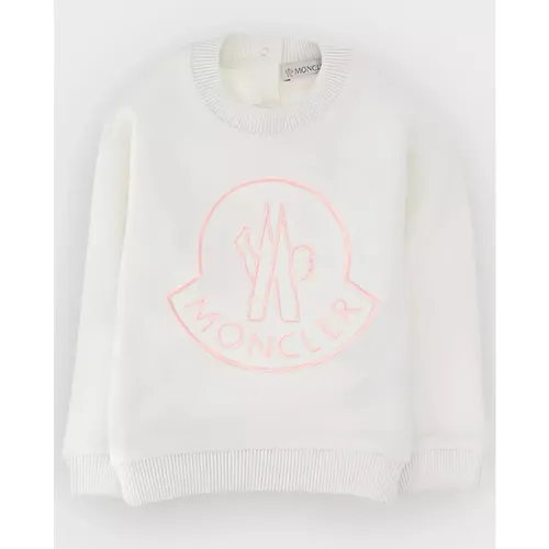 White Logo Sweatshirt - Moncler - Modalova