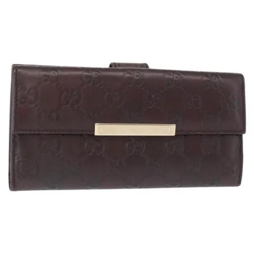 Pre-owned Leather Wallet - Gucci Vintage - Modalova