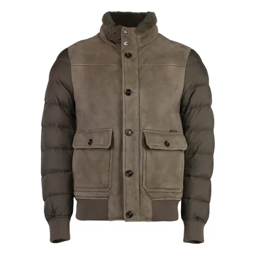 Padded Jacket with Goose Down - Moorer - Modalova