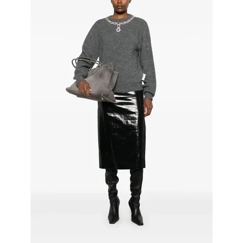Grey Knit Top - Moschino - Modalova