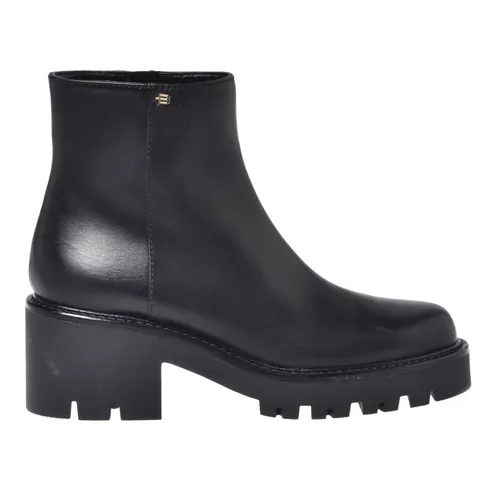 Black leather ankle boots - Baldinini - Modalova