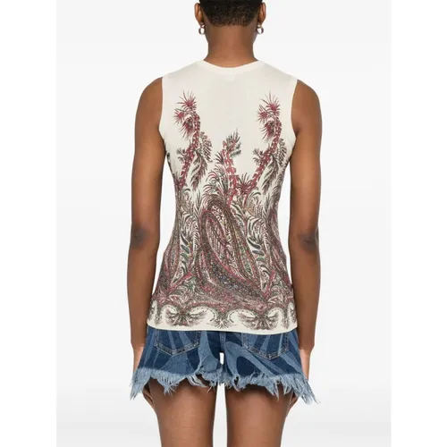 Paisley Crewneck Knit Top - Etro - Modalova