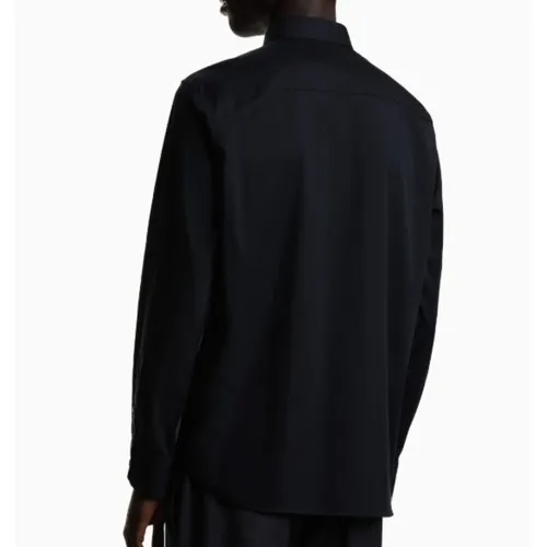 Stretch Pima Cotton Shirt - Emporio Armani - Modalova