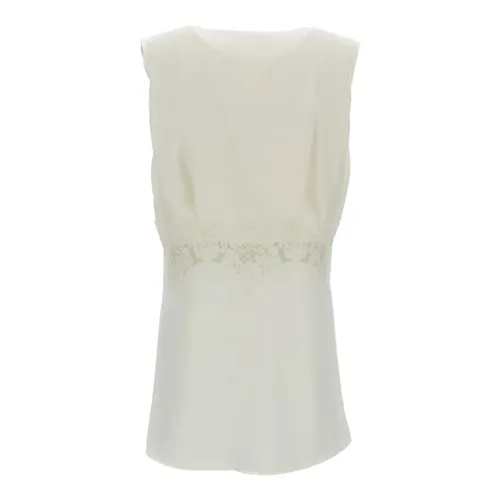 Twill Blouse with Lace Insert - P.a.r.o.s.h. - Modalova