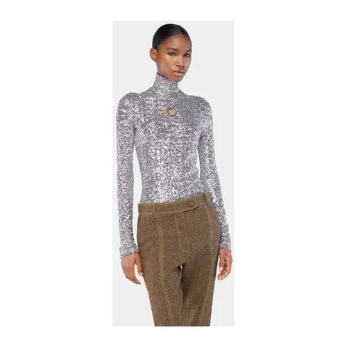 Sequin Turtle-Neck Top - Rabanne - Modalova