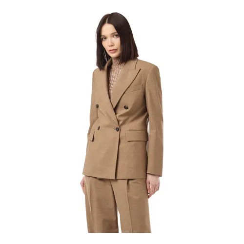 Double-Breasted Wool Blazer - Eleventy - Modalova