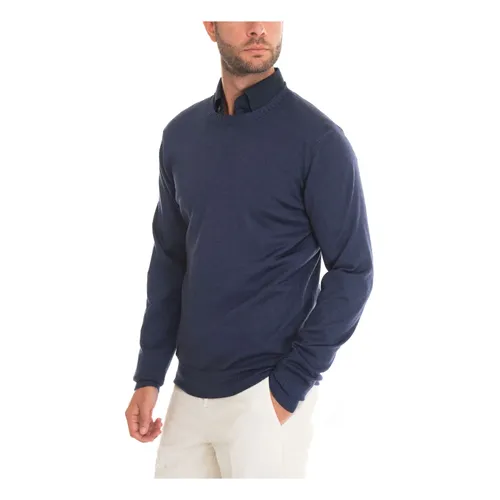 Stone Washed Slim Fit Wool Pullover - Fay - Modalova