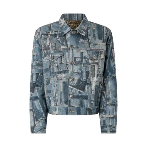 Capsule Collection Patchwork Denim Jacket - Roberto Cavalli - Modalova