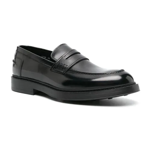 Black Leather Loafers - Doucal's - Modalova
