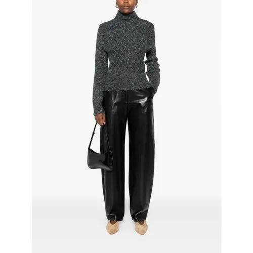 Soft-touch Leather-Effect Balloon Trousers - Pinko - Modalova