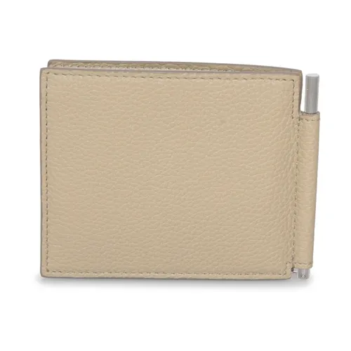 Grained Leather Clip Wallet - Tom Ford - Modalova