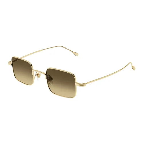 Rectangular Metal Sunglasses - Gucci - Modalova