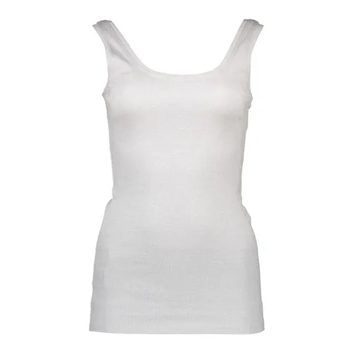 White Cotton Tank Top - Silvian Heach - Modalova