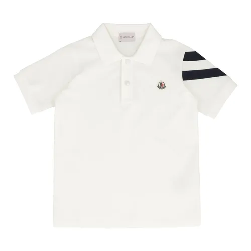 Cotton Piqué Polo Shirt - Moncler - Modalova