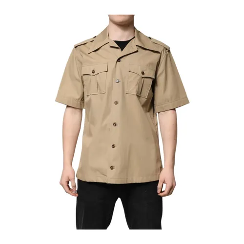 Gorgeous Short Sleeve Collared Shirt with Pockets - Dolce & Gabbana - Modalova