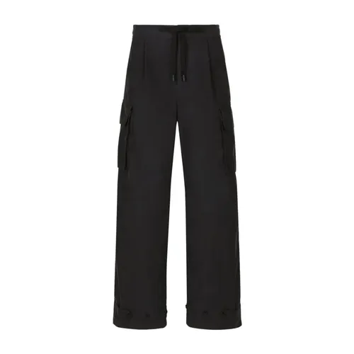 Blue Drawstring Trousers with Pockets - Dolce & Gabbana - Modalova