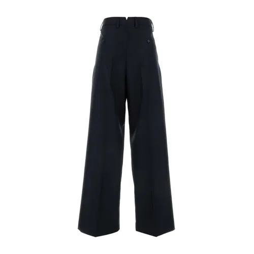Wide Wool Trousers - Ami Paris - Modalova