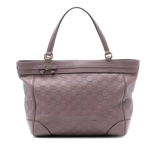 Pre-owned Leather Tote - Gucci Vintage - Modalova