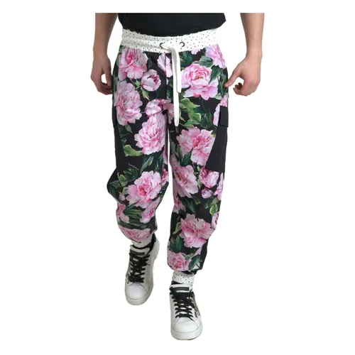 Elegant Multicolor Cotton Joggers - Dolce & Gabbana - Modalova