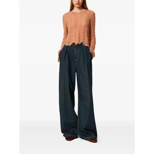 Denim Trousers Set - Twinset - Modalova