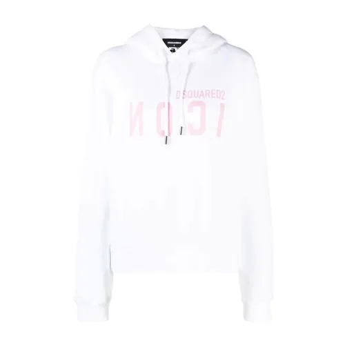 Sudadera Casual de Algodón Blanco - Dsquared2 - Modalova
