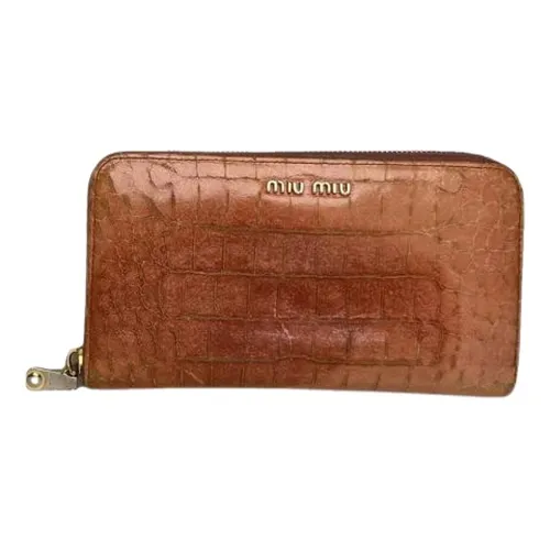 Pre-owned Leather Wallet - Miu Miu Pre-owned - Modalova