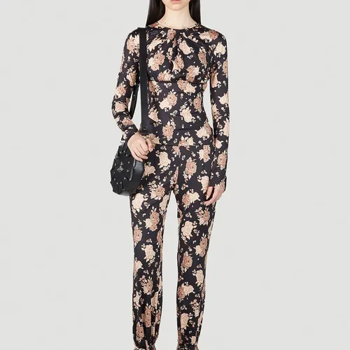 Floral Jersey Top with Avant-Garde Style - Rokh - Modalova