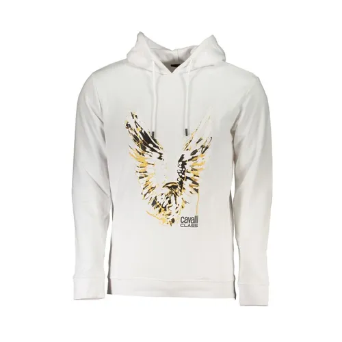 White Cotton Hoodie for Men - Cavalli Class - Modalova