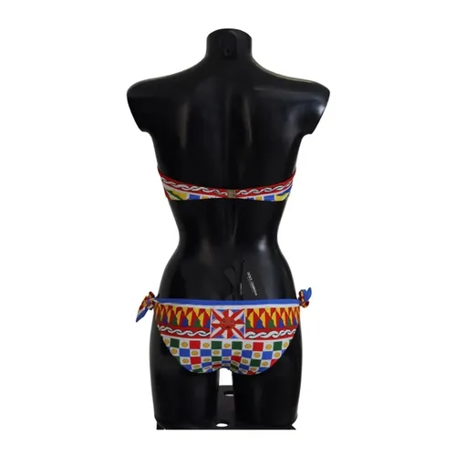 Sicilian Print Bikini Set - Dolce & Gabbana - Modalova