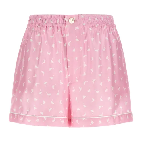 Silk Twill Shorts - Moschino - Modalova