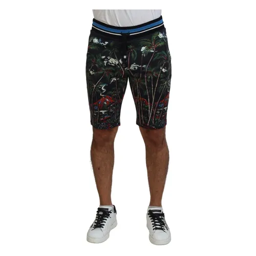 Volcano Print Casual Shorts - Dolce & Gabbana - Modalova