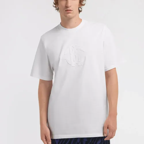 White RC Logo Tee Made in Italy - Roberto Cavalli - Modalova